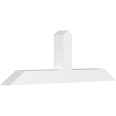 Ekena Millwork Portland Architectural Grade PVC Gable Bracket, 48"W x 16"H x 4"D x 4"F, 8/12 Pitch GBP048X16X0404POR00